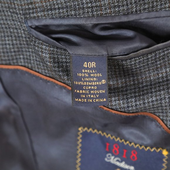 Brooks Brothers Madison Houndstooth Full Canvas Sport Coat - Picture 11 of 11